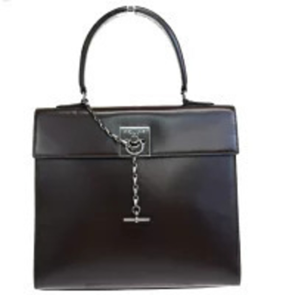 Salvatore Ferragamo Gancini handbag black leather
